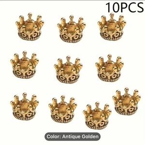 *PROMOTION - ‘Free with any purchase!’ 10Pcs Vintage Princess Crown Spacers*